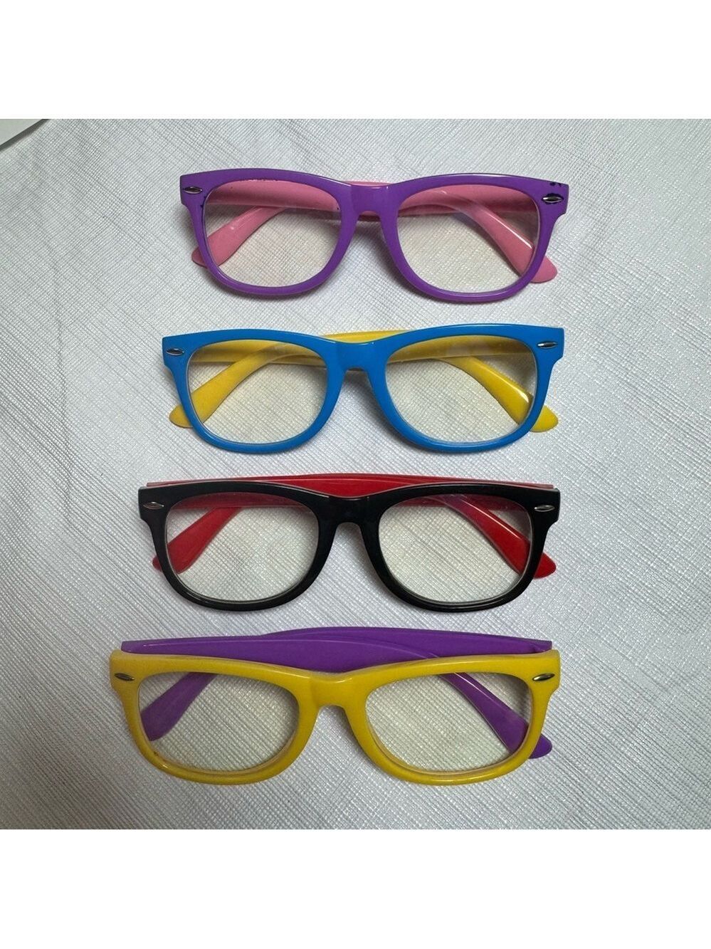 Blue Light Colorful Kids Sunglasses Set of 4 Unisex